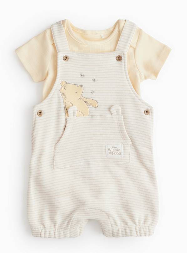 Winnie The Pooh Dungaree Set 9-12 months